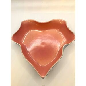 Vintage Red Wing Pottery Pink Blue Freeform Bowl 1069 Mid Century Art Pottery
